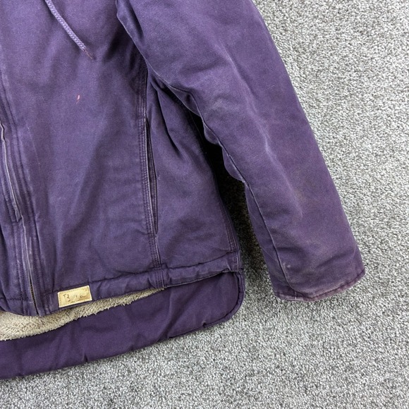 Berne Canvas Jacket Women's Small Purple Heavy Canvas Sherpa Lined - Picture 4 of 7